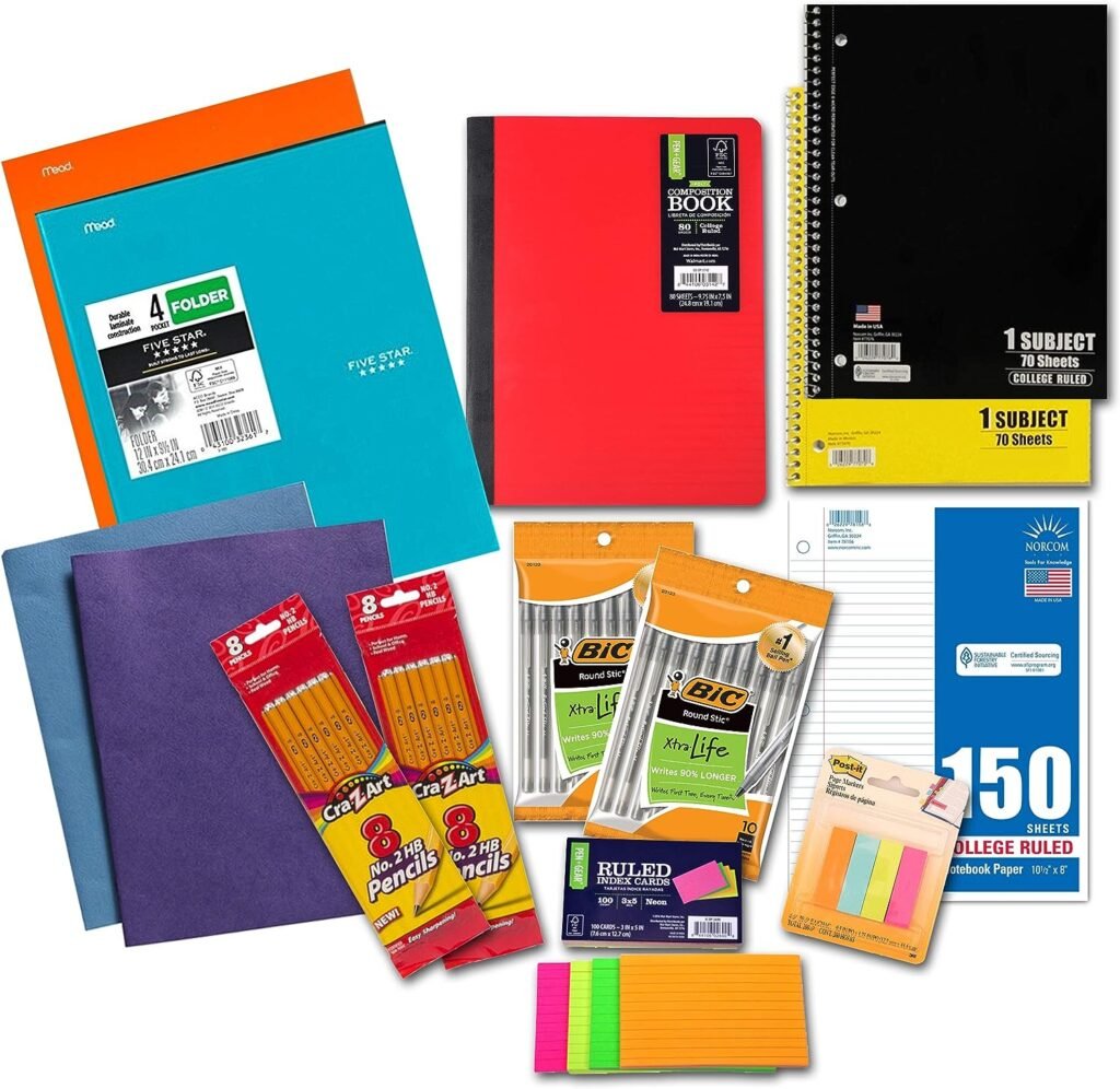 14 Piece Student Grade School College Essential Supplies Quick-start Bundle Kit