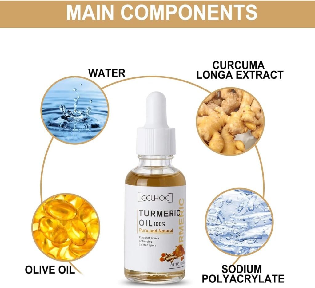 2023 New Turmeric Dark Spot Serum Oil, Turmeric Face Serum Oil, Bright Skin Dark Spot Corrector Face Serum (colorless 2P)