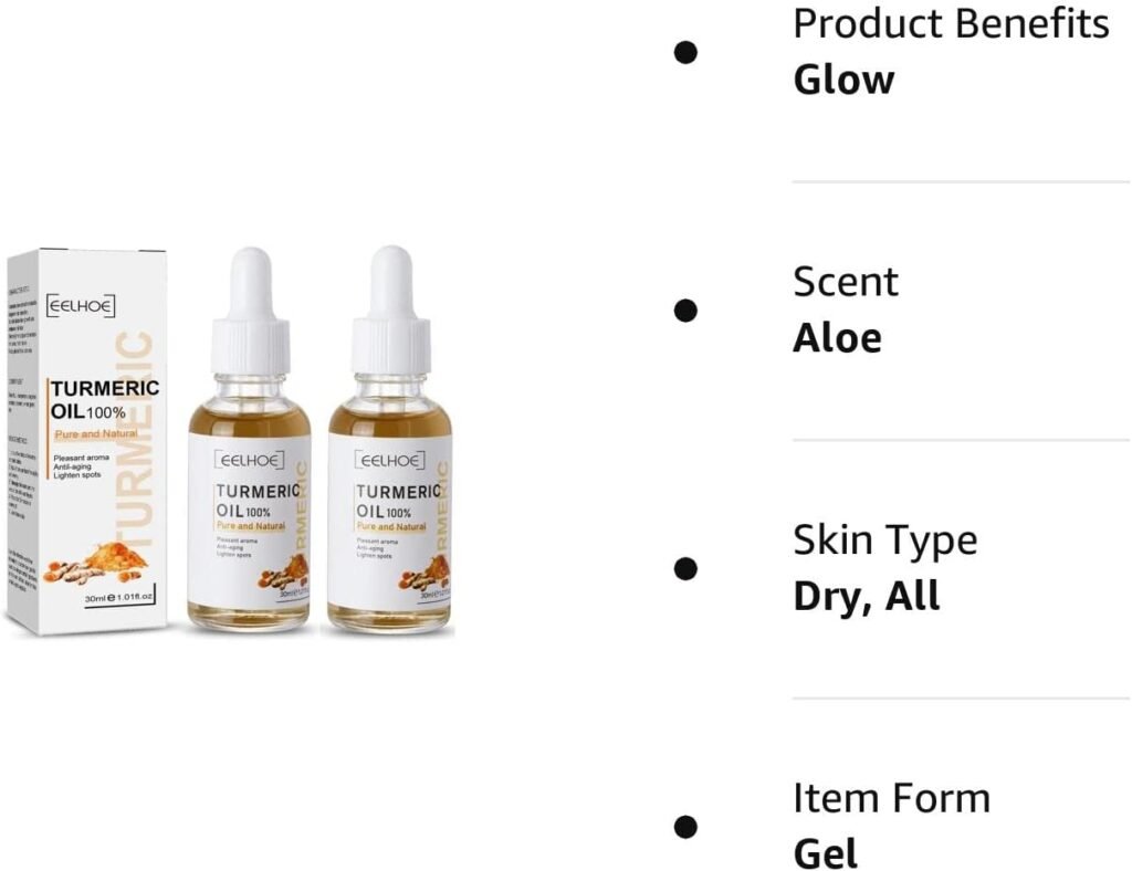 2023 New Turmeric Dark Spot Serum Oil, Turmeric Face Serum Oil, Bright Skin Dark Spot Corrector Face Serum (colorless 2P)