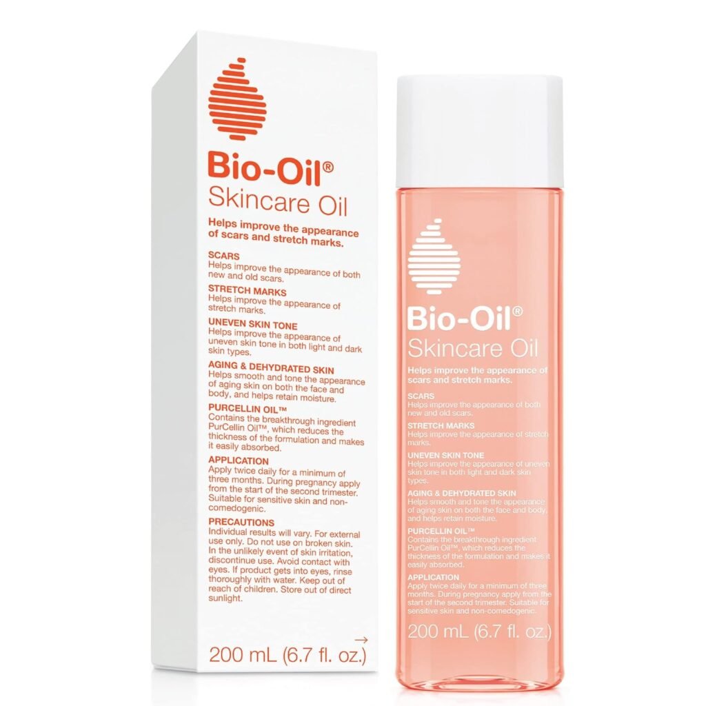 Bio-Oil Skincare Body Oil, Vitamin E Serum for Scars Stretchmarks, Dermatologist Recommended, All Skin Types, 6.7 oz