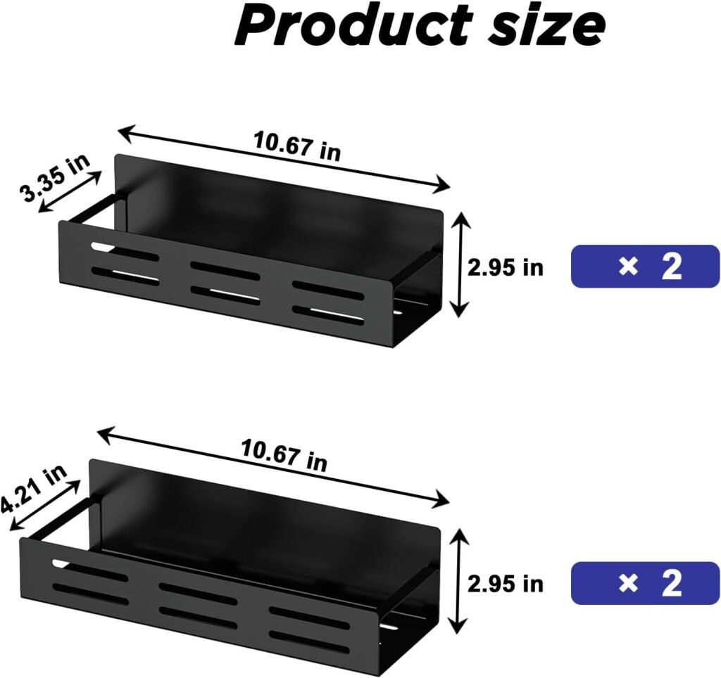 Carwiner 5 Pack Magnetic Spice Rack for Refrigerator with Paper Towel Holder, Magnetic Refrigerator Organizer, Strong Magnetic Fridge Shelf, Rustproof Side Fridge Storage Rack for Kitchen