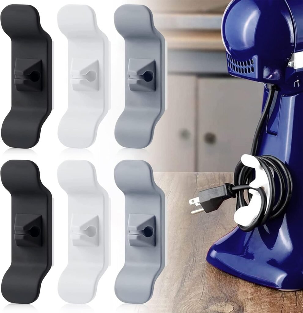 Cord Organizer for Appliance - Kitchen Appliance Cord Organizer Stick On, Cord Holder for Appliance, Essential Usefull Kitchen Gadgets for New Home, Apartment Must Haves Small Appliance Accessories