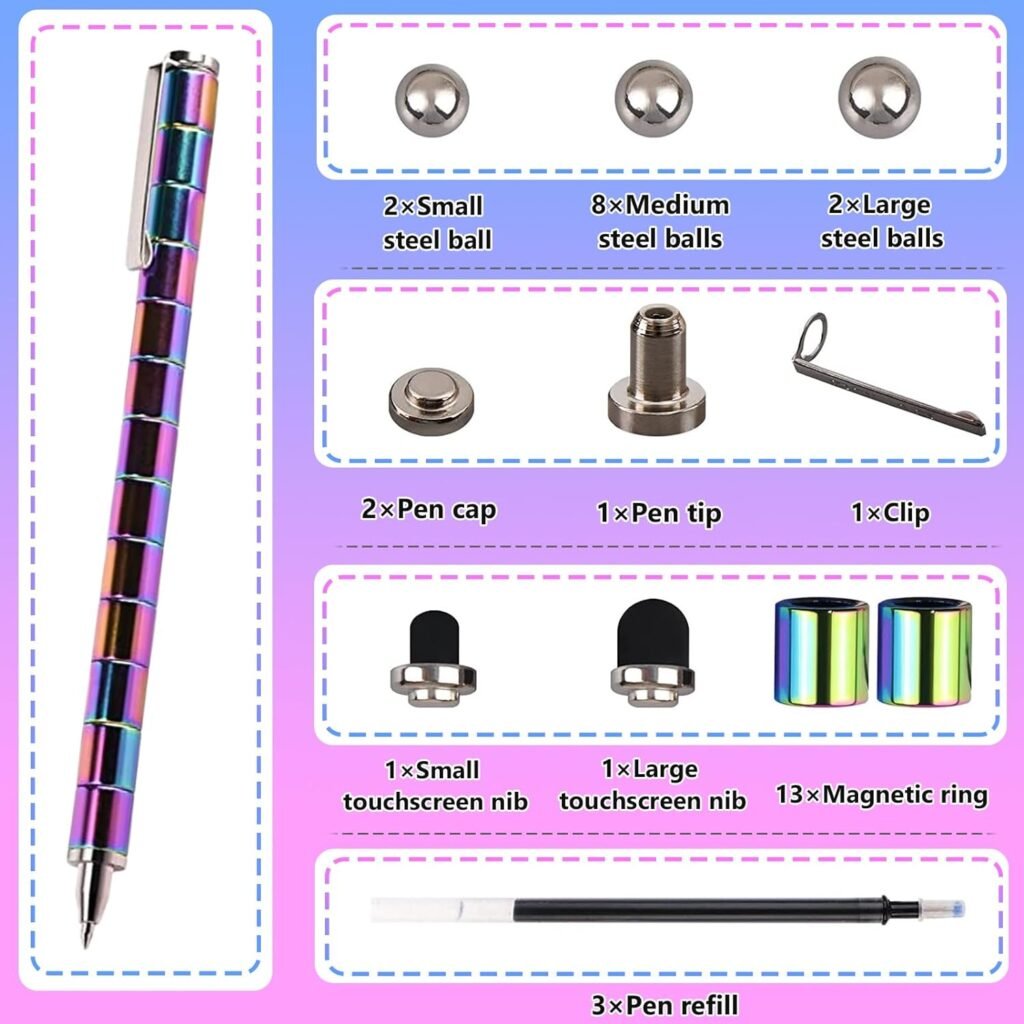 Fidget Pen Teen Girl Boy Gifts - Magnetic Pen Magnet Pen for Adults Kids Teens - Gift for Teenage Girl Boy - Best Gift for 10 11 12 13 14 15 16 Years Old - Novelty Toy Gift for Kids 8-12