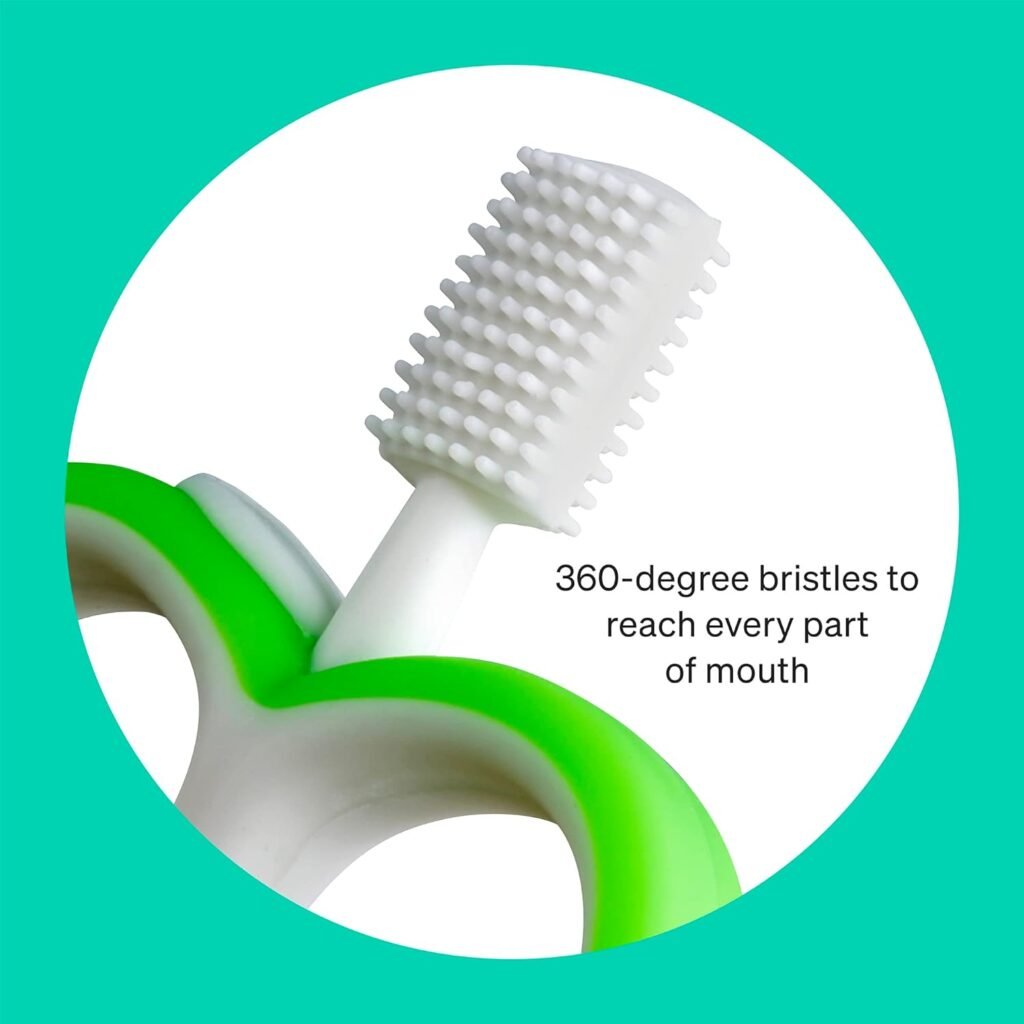 Love Noobs Training Baby Toothbrush, Silicone Baby Teething Toys for 6-12 Months Baby Teething Relief, 4+ Months Baby Teether First Toothbrush for Infant Teething Relief Toddler Teether