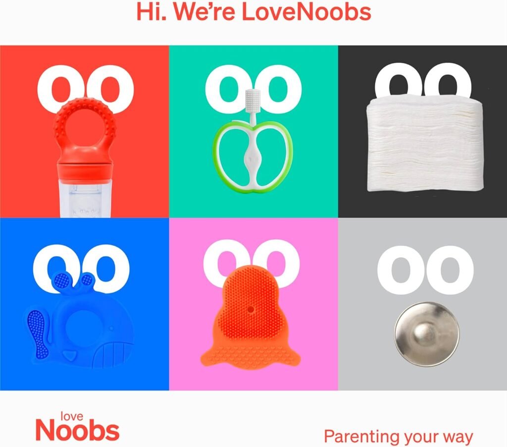 Love Noobs Training Baby Toothbrush, Silicone Baby Teething Toys for 6-12 Months Baby Teething Relief, 4+ Months Baby Teether First Toothbrush for Infant Teething Relief Toddler Teether