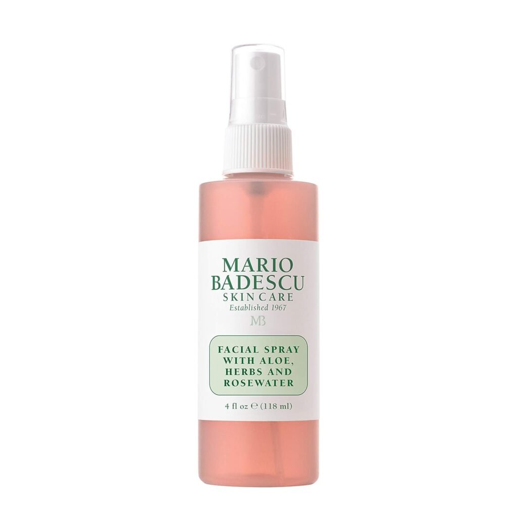 Mario Badescu Facial Spray with Aloe, Herbs and Rose Water for All Skin Types, Face Mist that Hydrates, Rejuvenates Clarifies