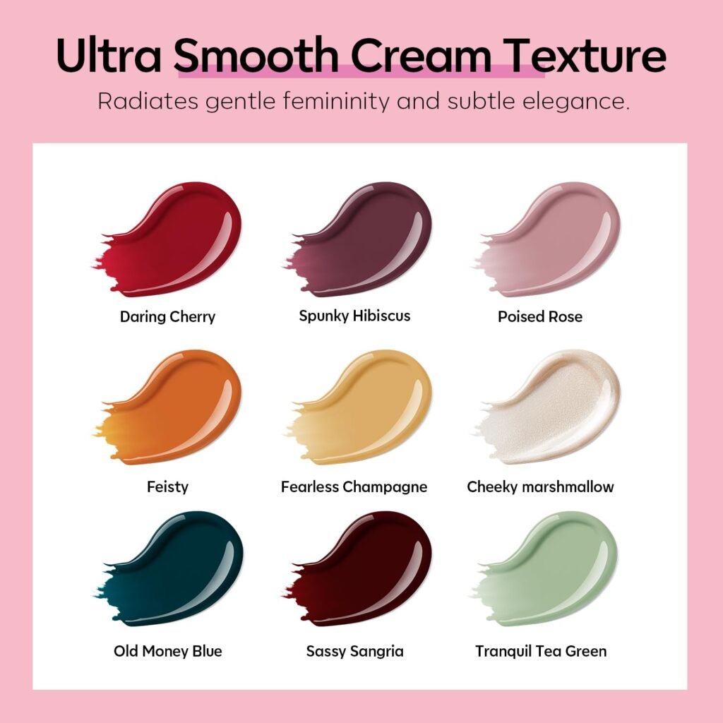 Modelones Gel Nail Polish Set, 9 Colors Neutral Nude Pink Solid Gel Polish White Pudding Gel Soak Off LED Nail Art Kit Salon DIY Home Mothers Day Gift, with Pro Nail Art Brush