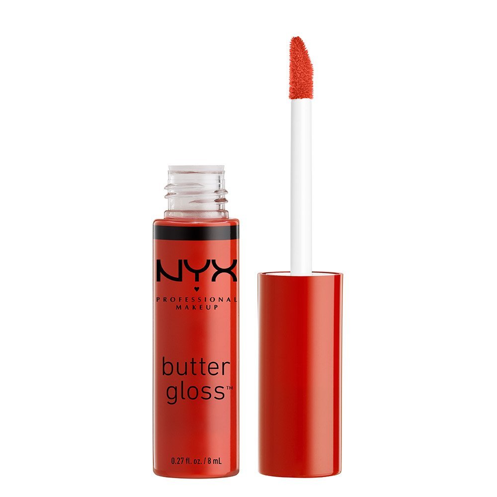 NYX PROFESSIONAL MAKEUP Butter Gloss Brown Sugar, Non-Sticky Lip Gloss - Spiked Toffee (Brown Mauve)