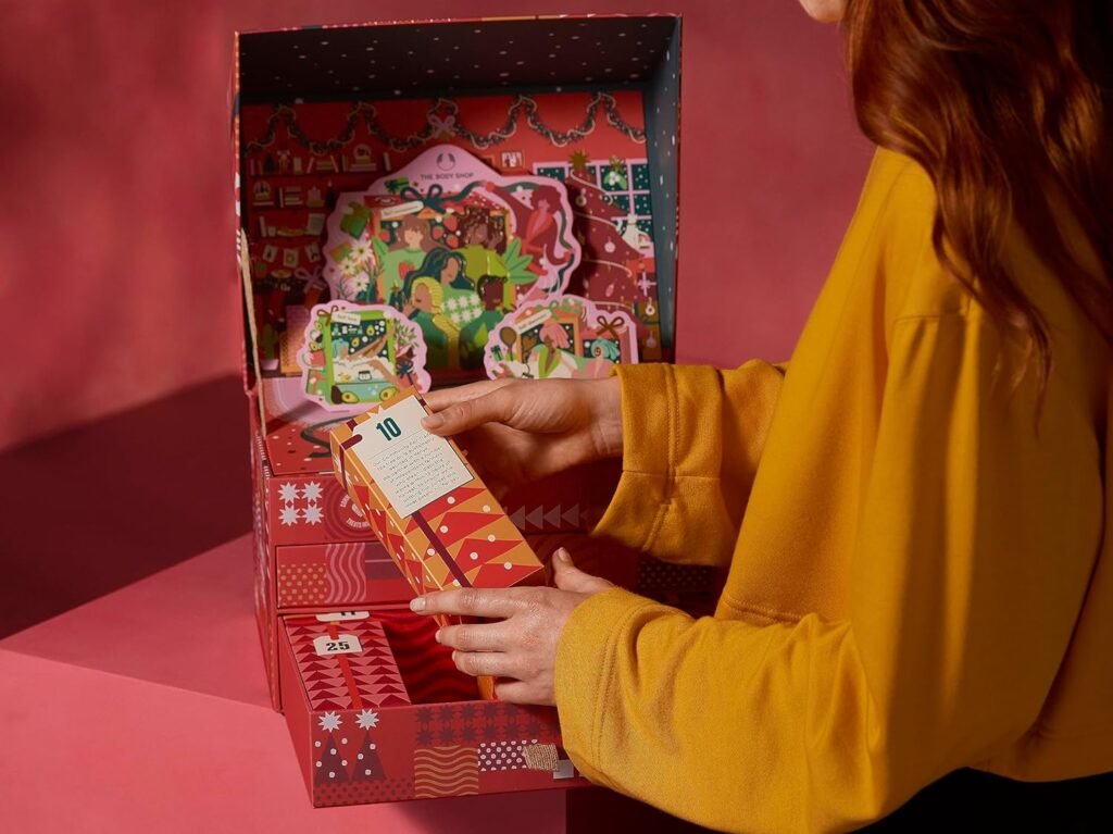 The Body Shop 25-Piece Holiday Beauty Deluxe Advent Calendar, 25-Piece Holiday Gift Set