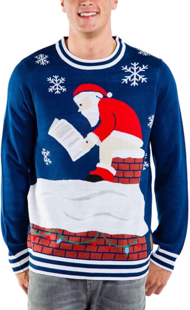 Tipsy Elves Mens Ugly Christmas Sweaters - Funny Christmas Sweaters for Men - Fun Winter Pullovers