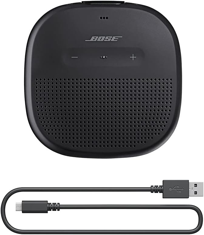 Bose SoundLink Micro Bluetooth Speaker: Small Portable Waterproof Speaker with Microphone, Black