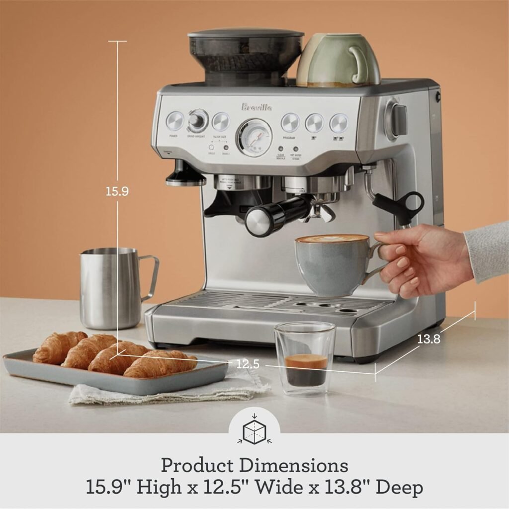 Breville Barista Express Espresso Machine, Black Sesame, BES870BSXL, 2