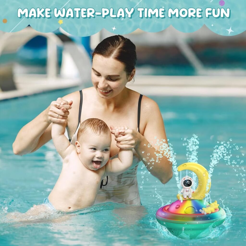 CRIOLPO Baby Bath Toys - Rainbow Cloud Water Pump Control Water Flow from The Cloud…