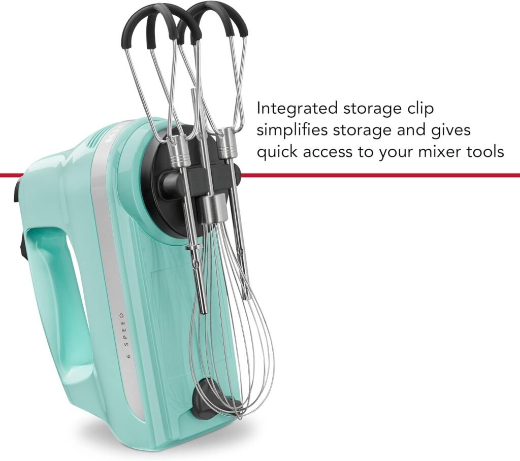 KitchenAid KHM512WH 5-Speed Ultra Power Hand Mixer, White, 8x7x5