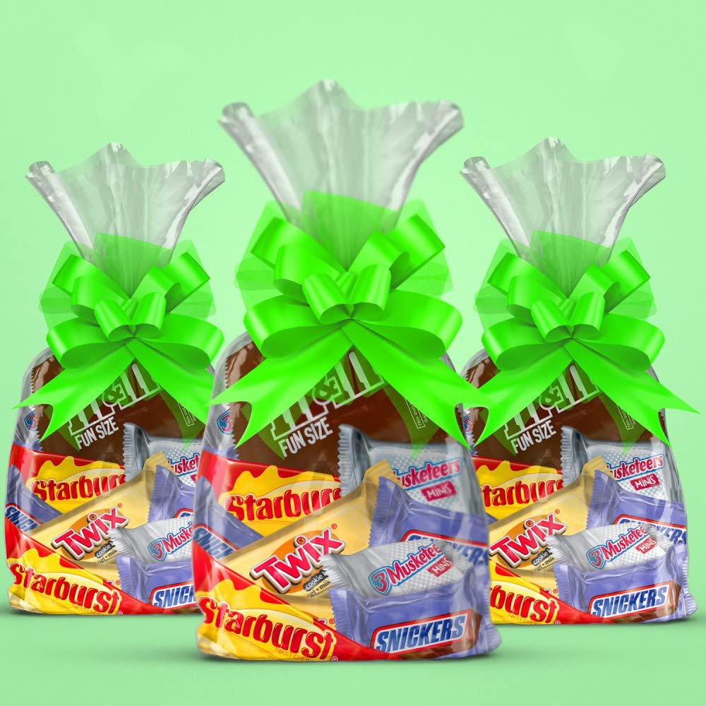 Mars MMS, SNICKERS, TWIX, 3 MUSKETEERS  STARBURST Assorted Easter Basket Candy, 31.06 oz, 100 Piece Bag