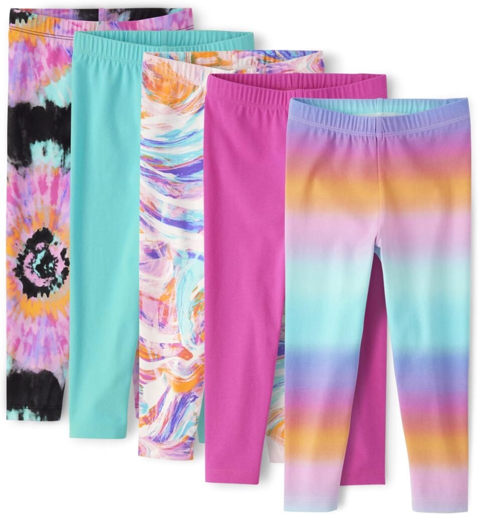 The Childrens Place Girls Capri Leggings 5 Pack