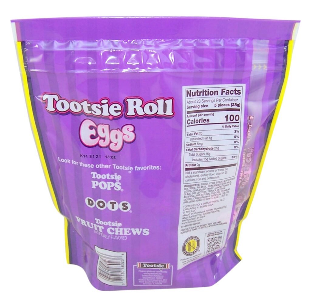 Tootsie Roll (1 Bag) - Candy Coated Individually Wrapped Easter Egg Shaped - Net Wt. 3.5 oz / 99 g